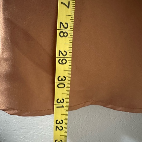 LK LUV Bronze Satin Midi Skirt, Approx. Size S, EUC - Picture 4 of 9